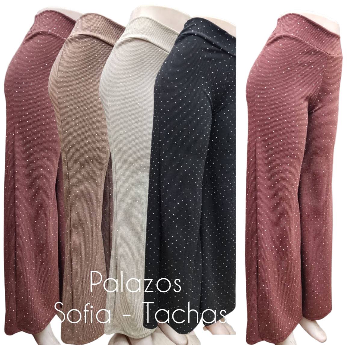 Palazzo pants con tachas