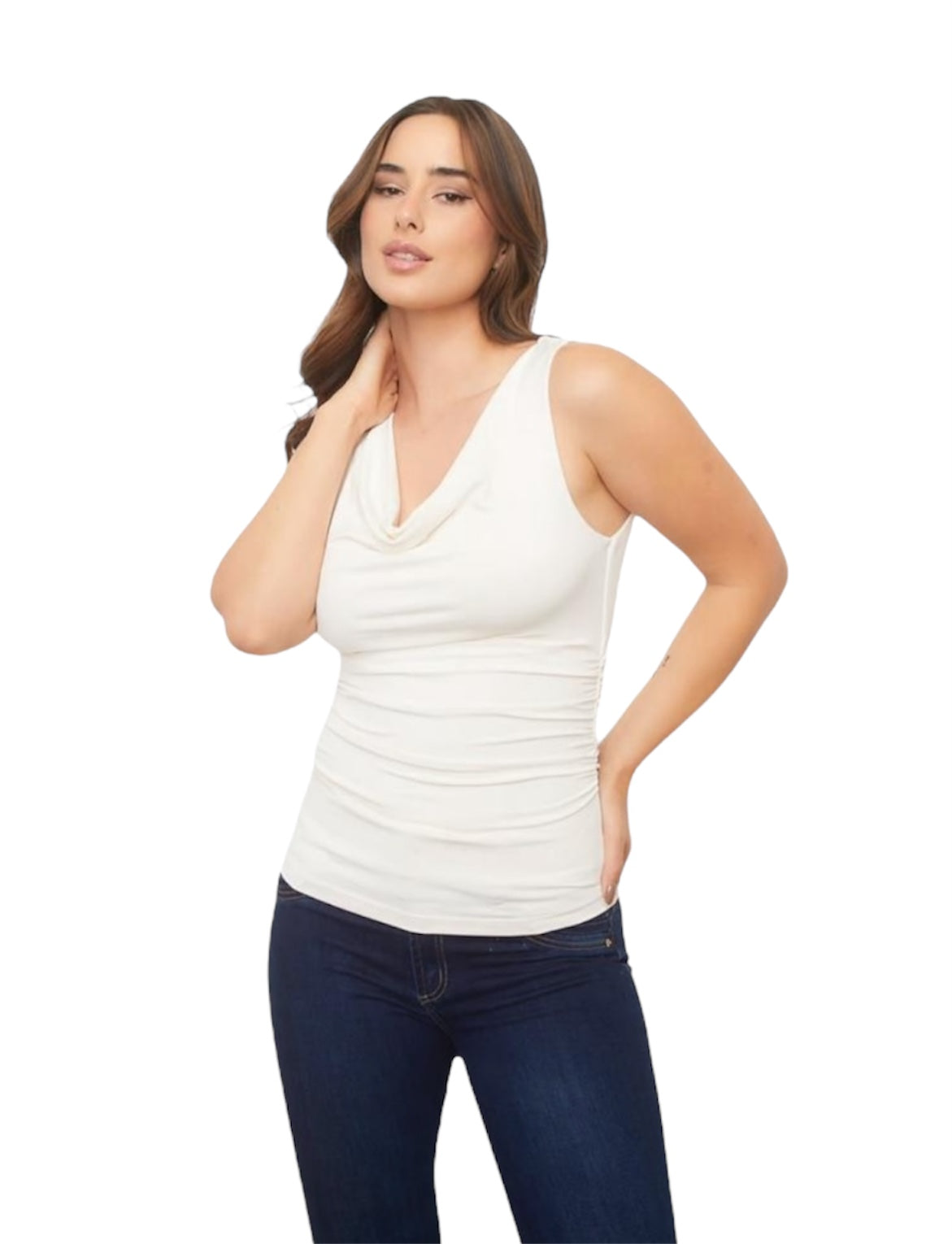 Polera escote drapeado