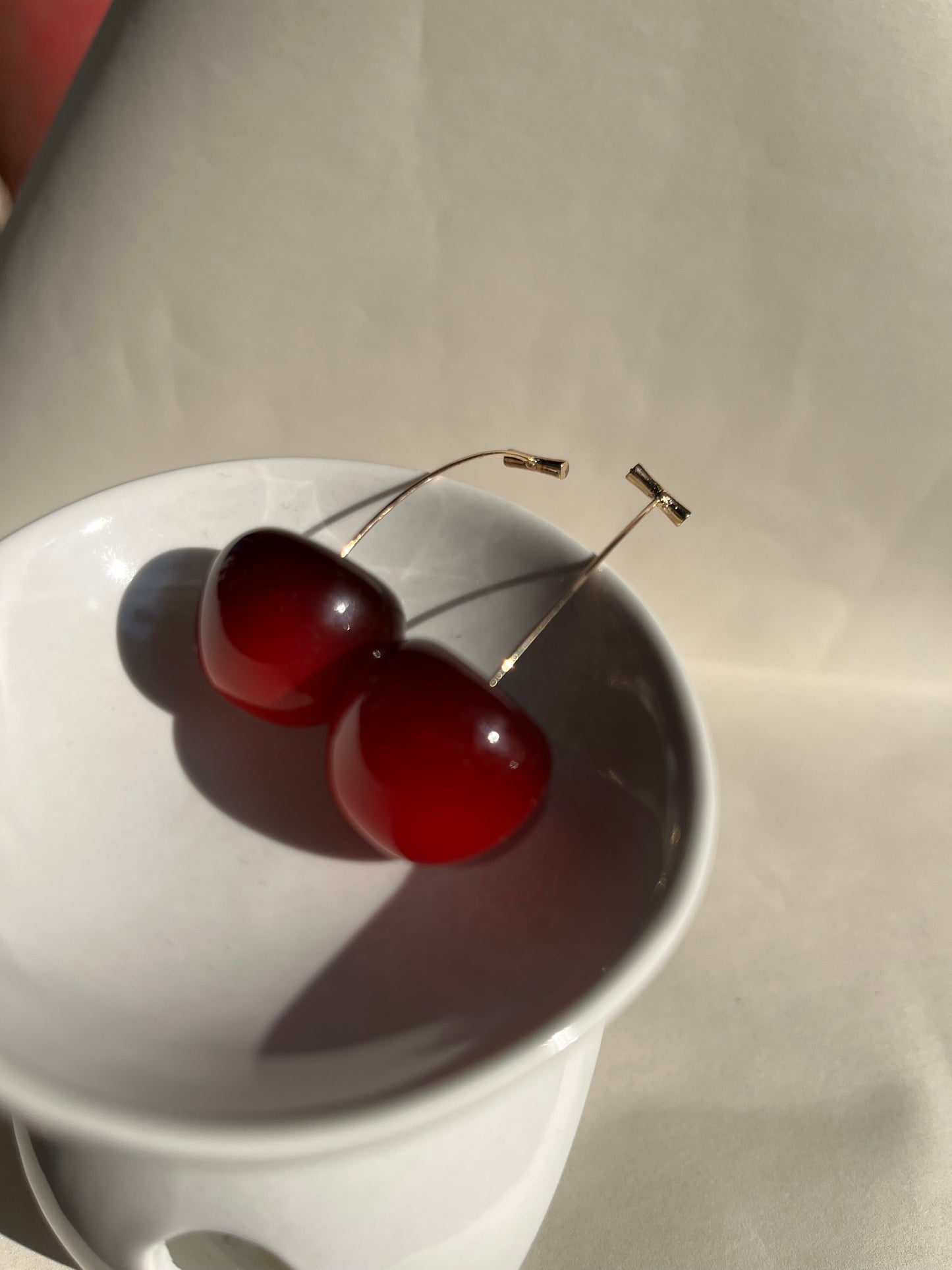Aros colgantes cereza