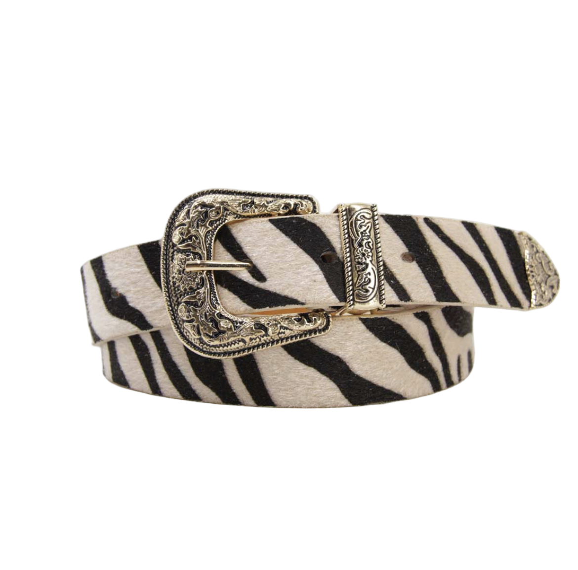 Cinturón hebilla floreada
