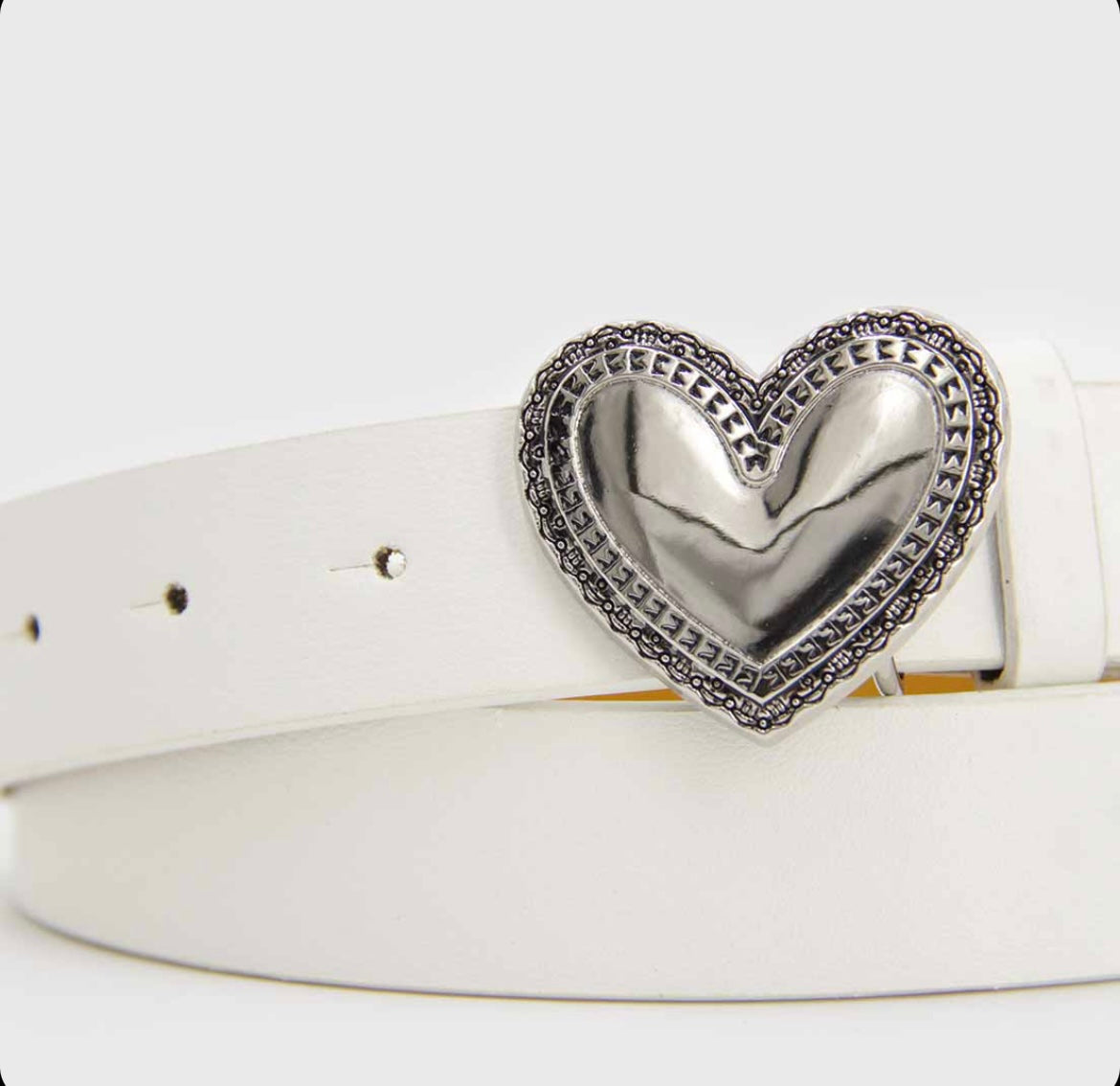 Cinturón hebilla corazón