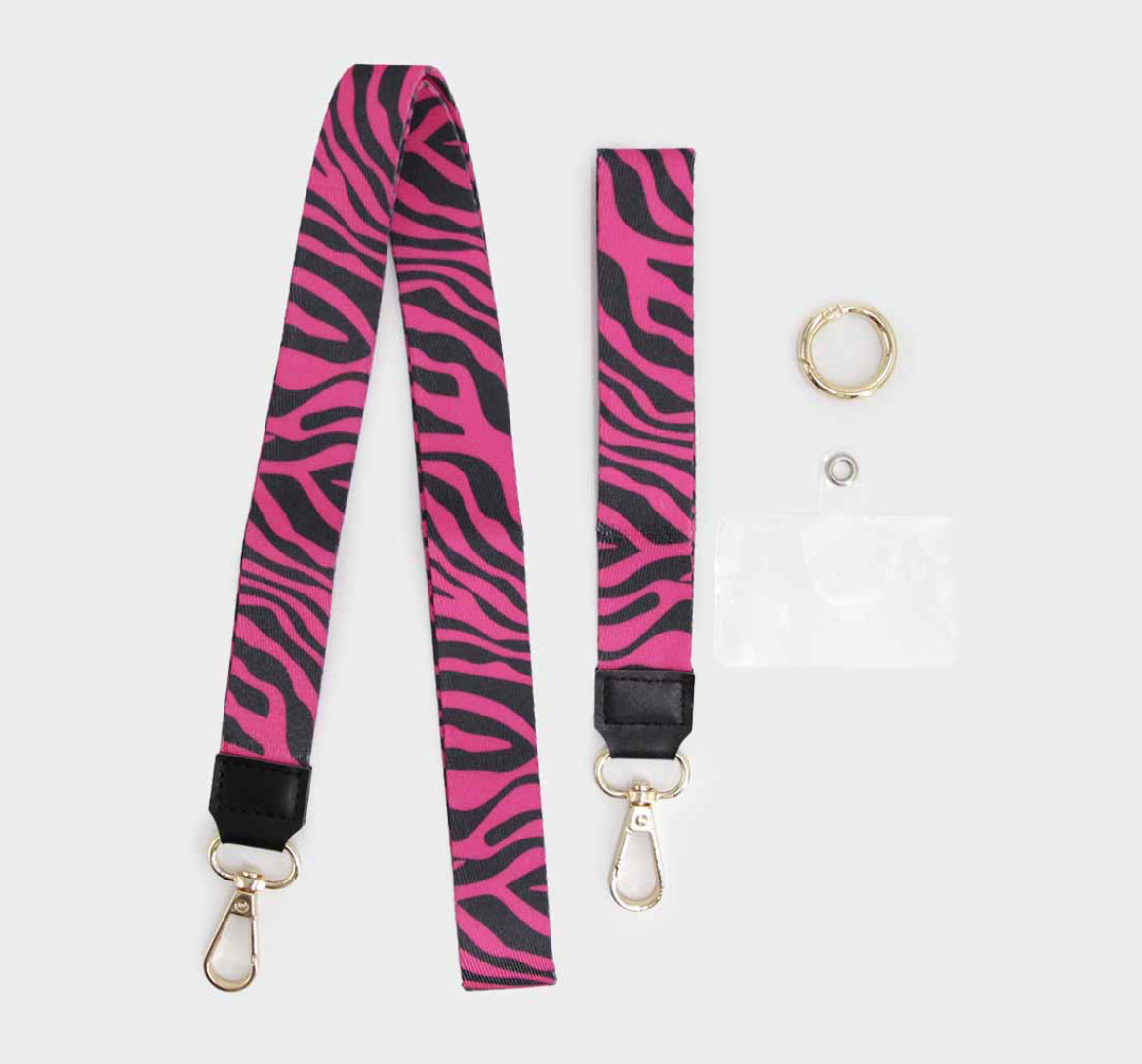 Strap para celular y llaves - Diseño Cebra