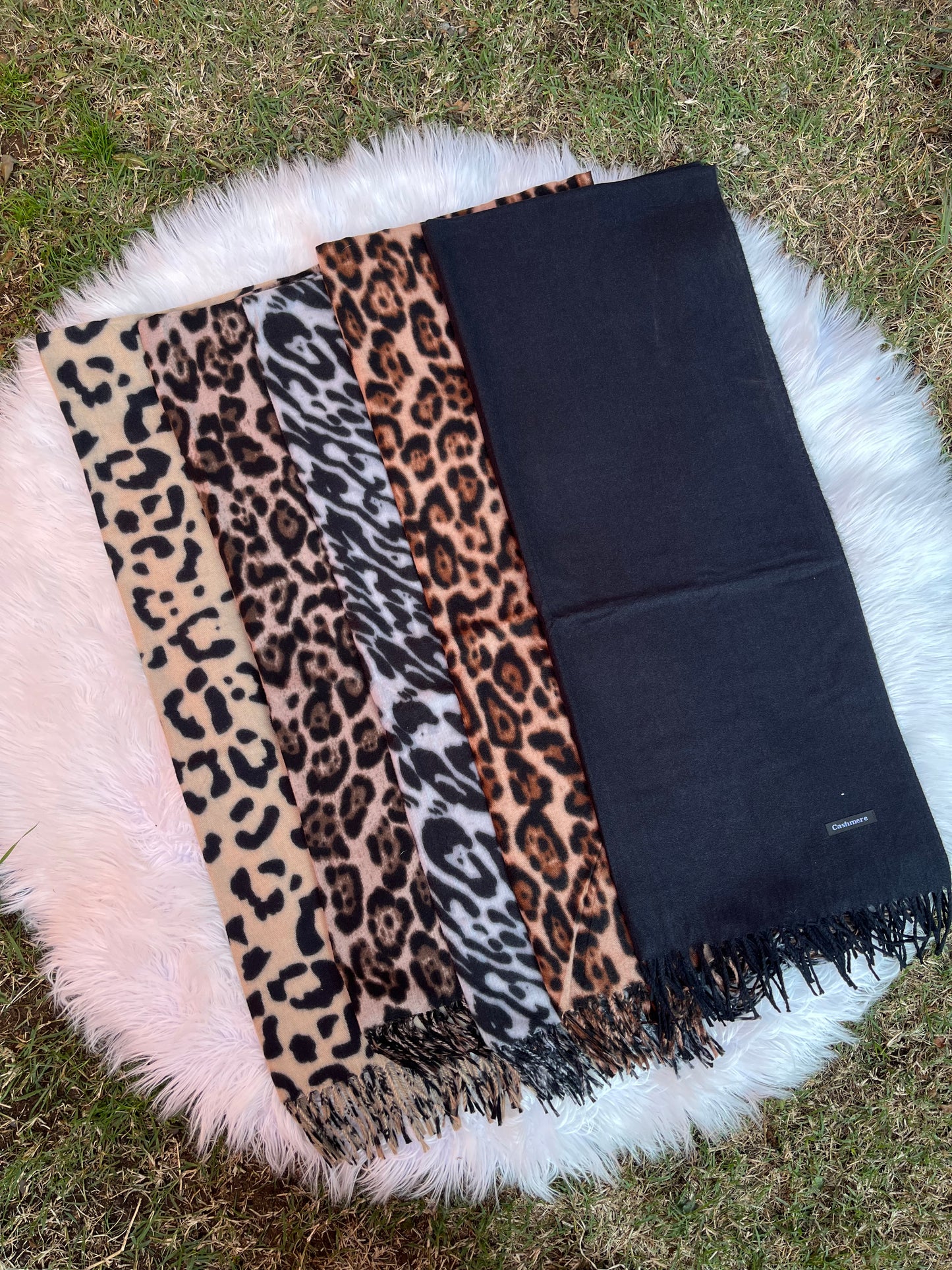 Bufanda cashmere - Negro Liso