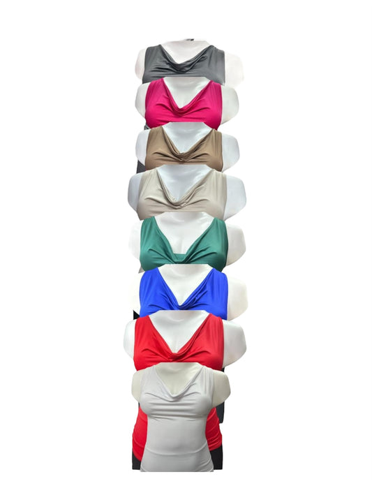 Polera escote drapeado