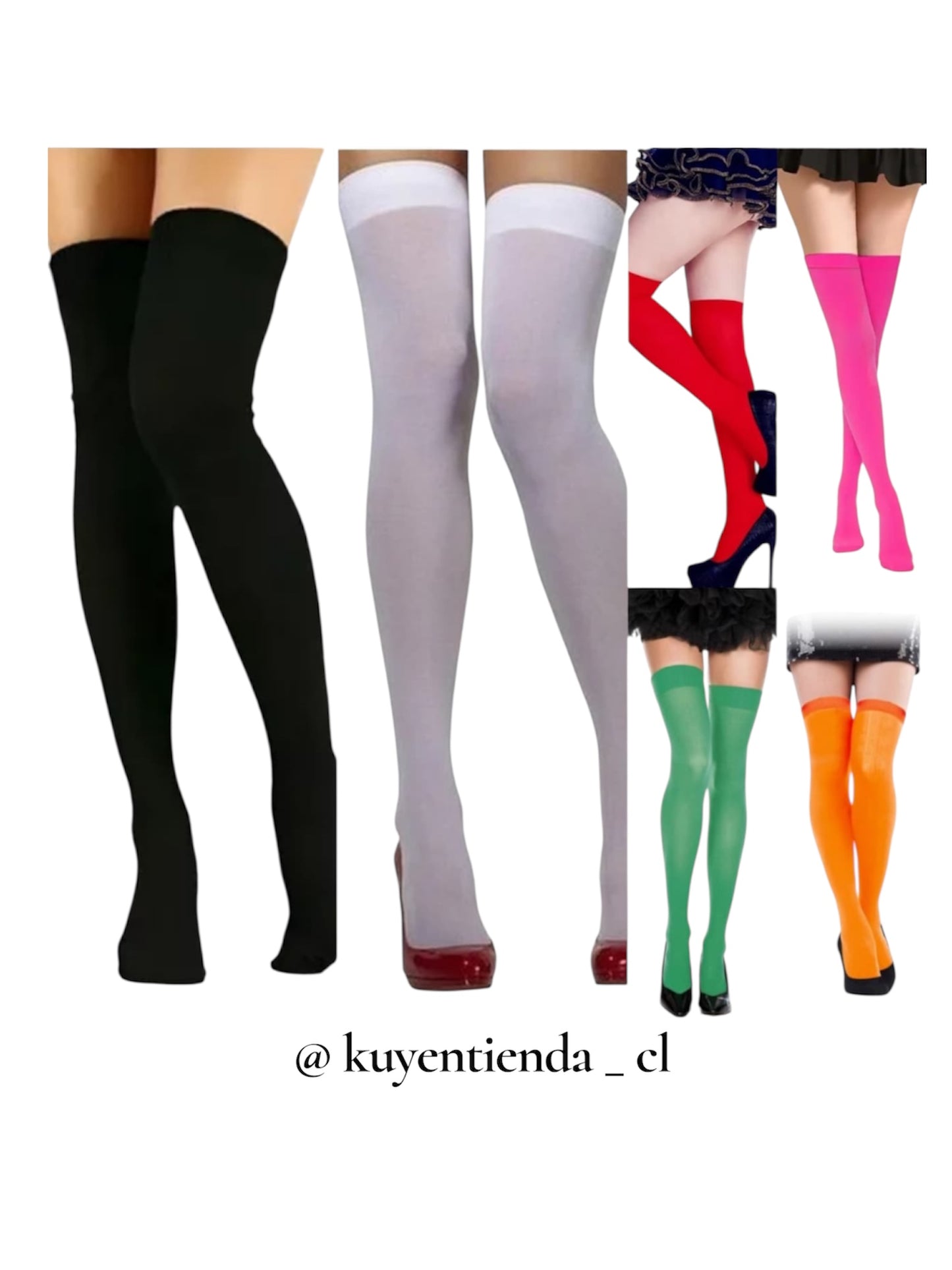 Medias de colores lisos