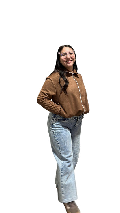 Chaqueta bomber gamuza