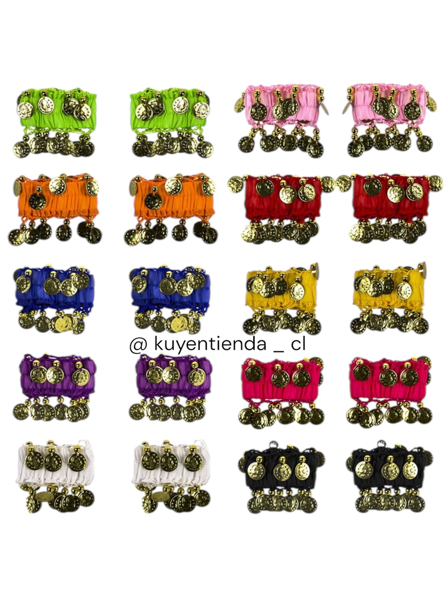 Muñequeras con moneditas