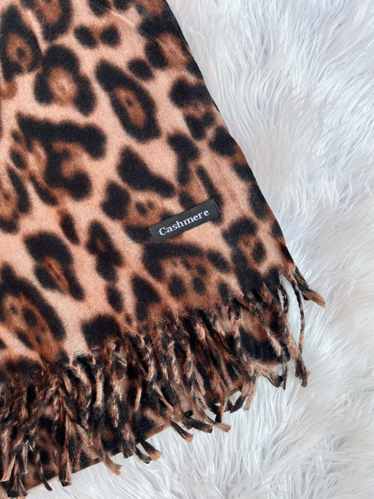 Bufanda cashmere - Leopardo café claro