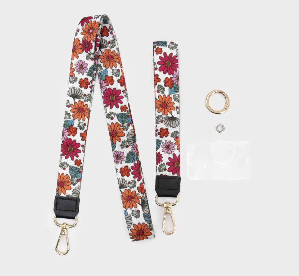 Straps para celular o llaves - Diseño Flores