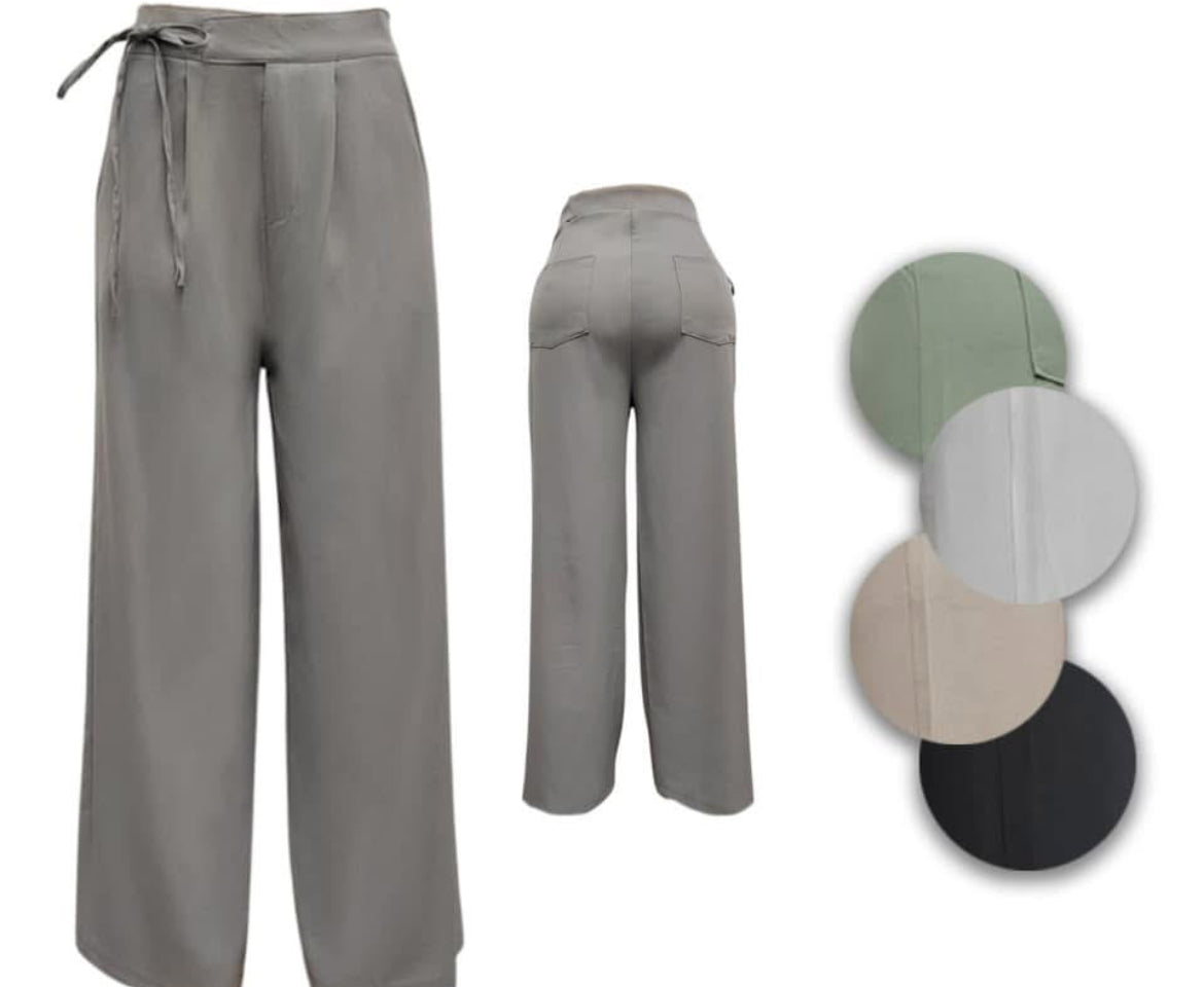 Pantalón formal con lazo a un costado