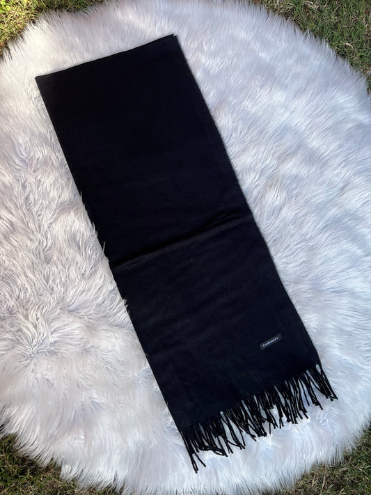 Bufanda cashmere - Negro Liso