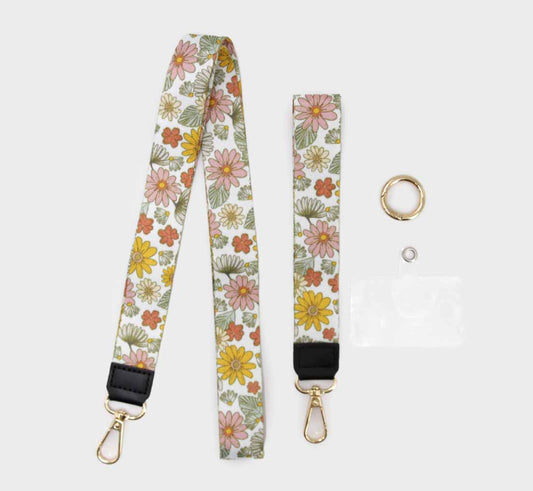 Straps para celular o llaves - Diseño Flores