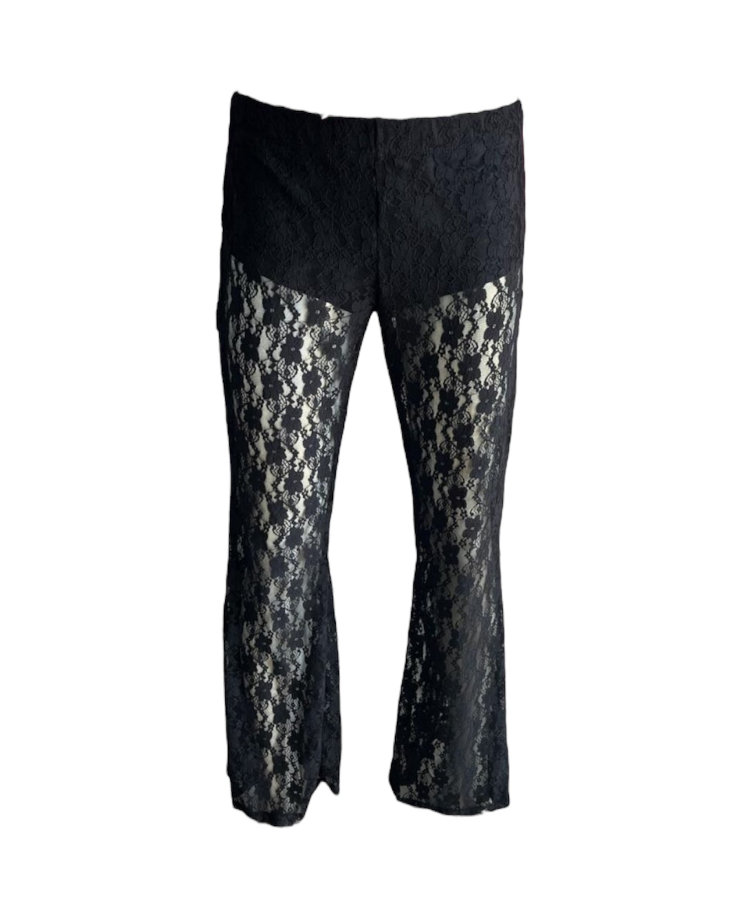 Flare pants - Encaje floreado