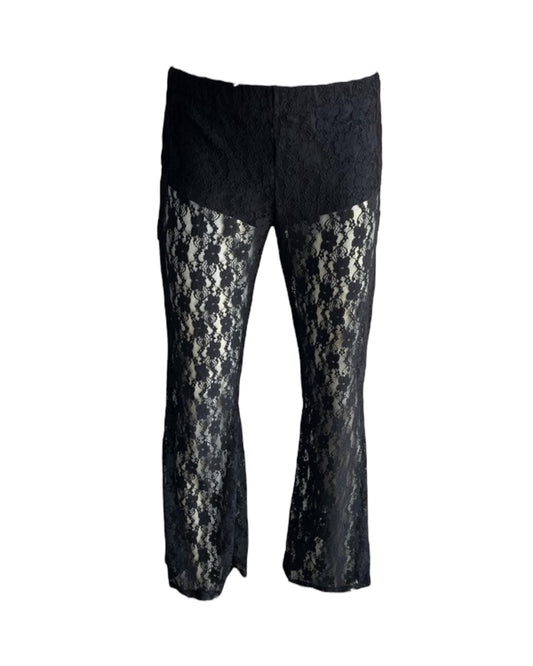 Flare pants - Encaje floreado