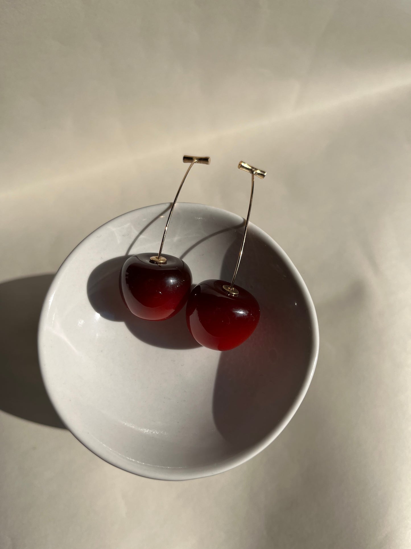 Aros colgantes cereza