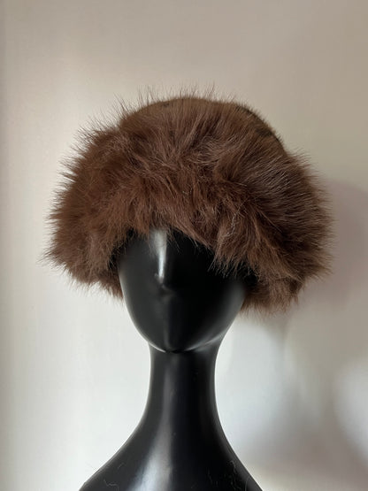 Gorro peludo print leopardo