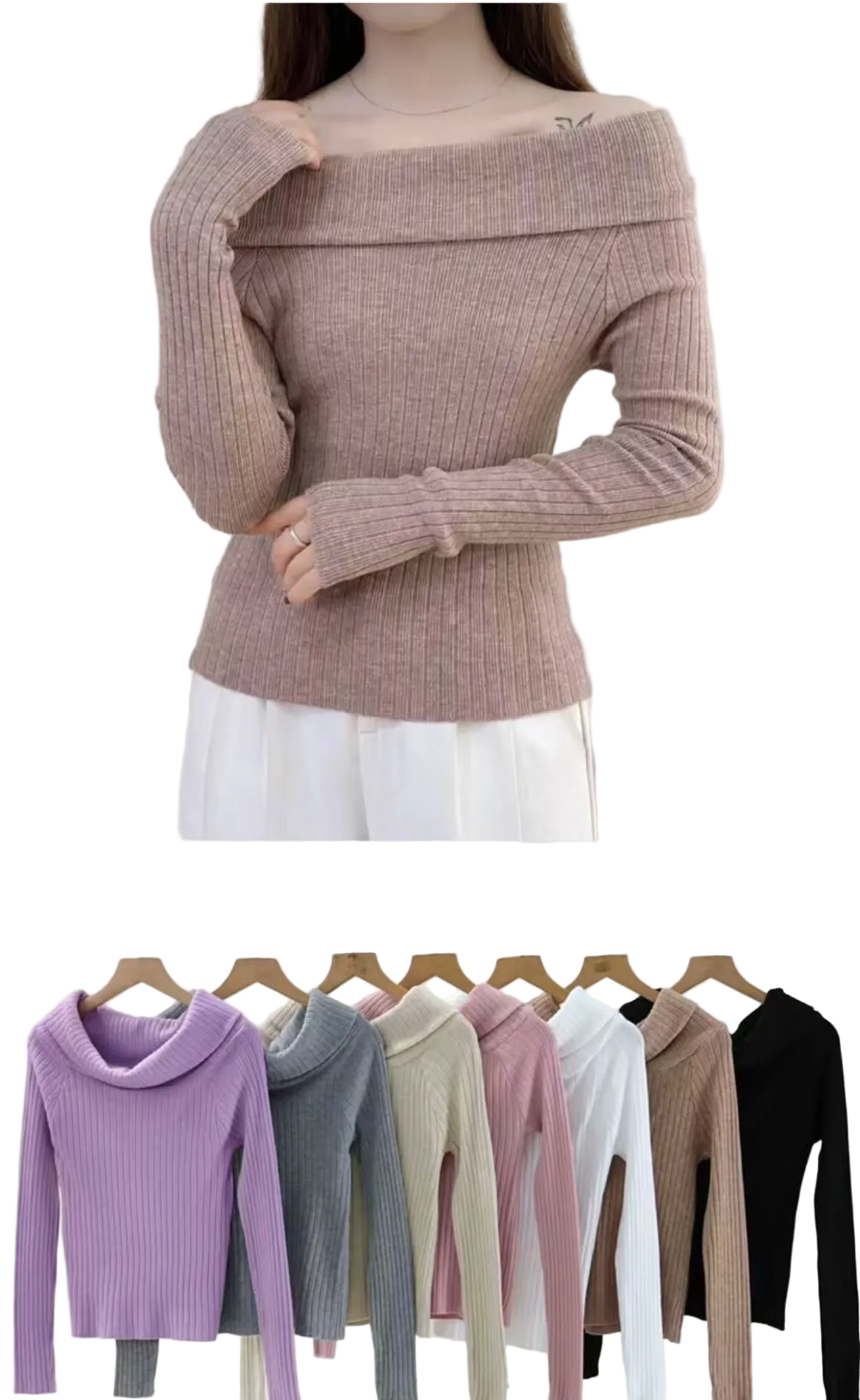 Crop cuello bote Lanilla