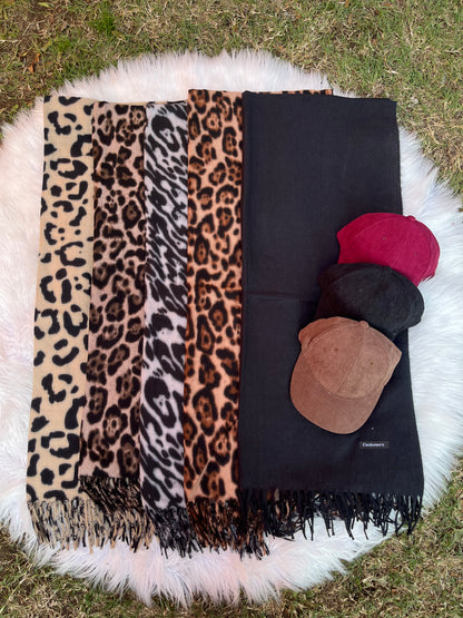 Bufanda cashmere - Negro Liso
