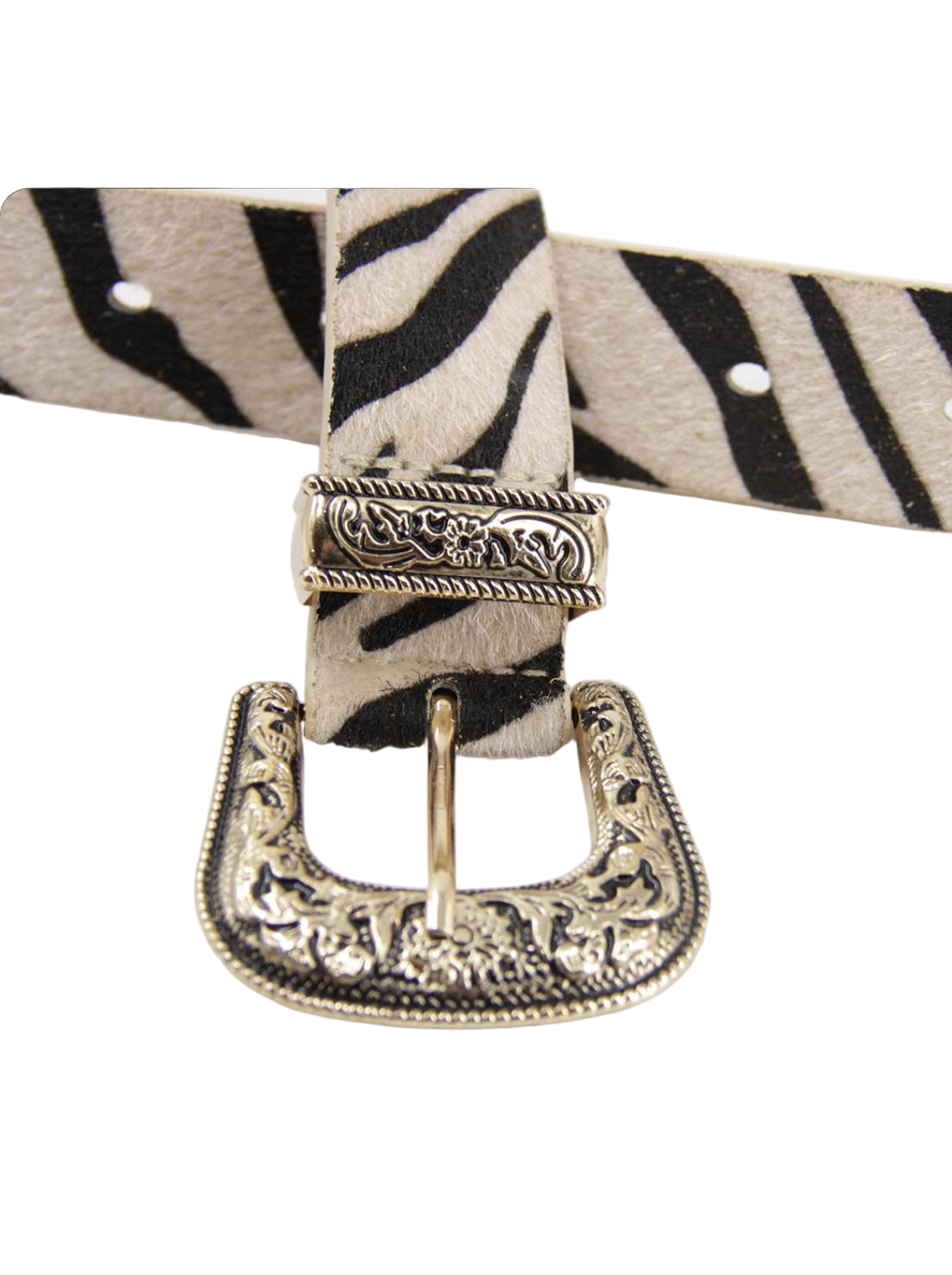 Cinturón hebilla floreada