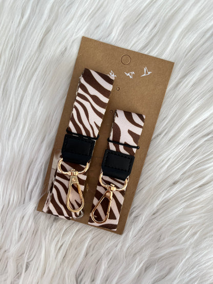 Strap para celular y llaves - Diseño Cebra
