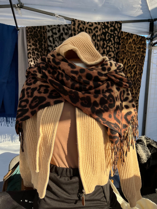 Bufandas Cashmere Leopardo