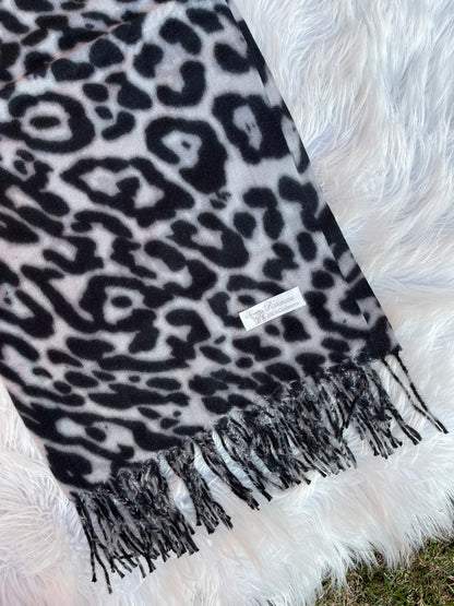 Bufanda cashmere - Leopardo Gris 1