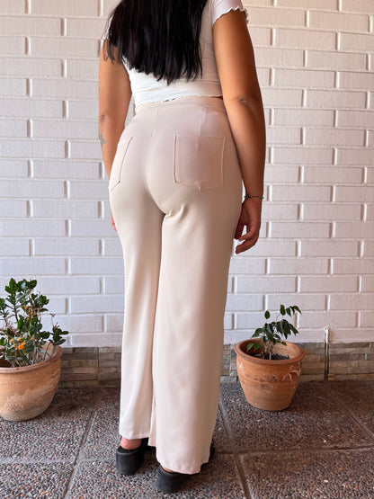 Pantalón formal con lazo a un costado