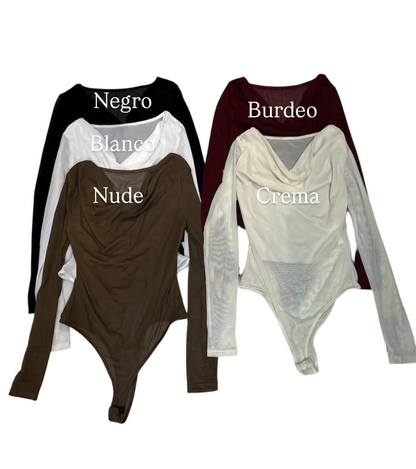 Body escote drapeado